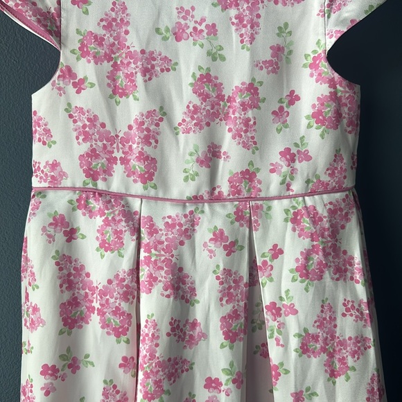 CATHERINE MALANDRINO dress Girls floral Dress size 7 white pink formal like new - Picture 3 of 14